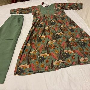 Indian dress with pant style bottom
